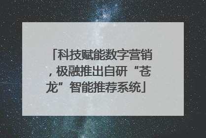科技赋能数字营销，极融推出自研“苍龙”智能推荐系统